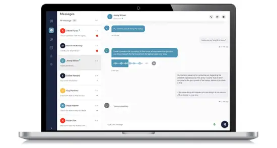 AI messaging assistant mockup