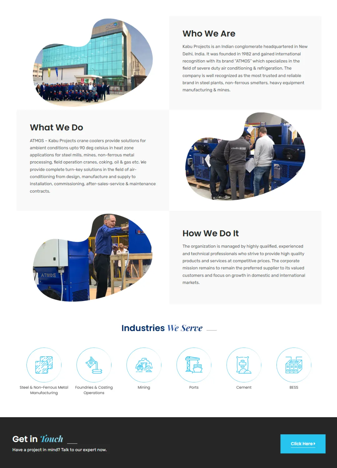 Atmos Cooling website full-page screenshot