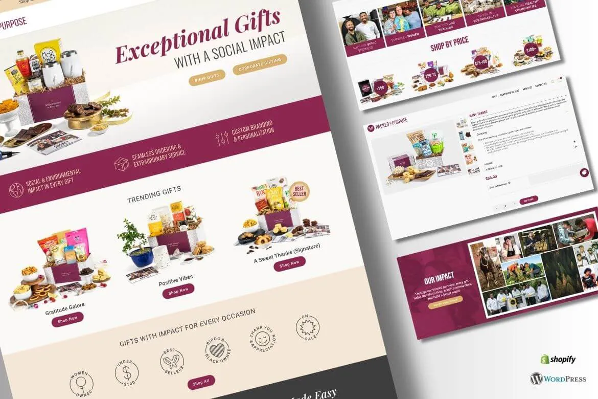 Corporate Gifts website portfolio screenshot