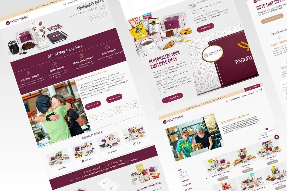 Corporate Gifts website portfolio screenshot