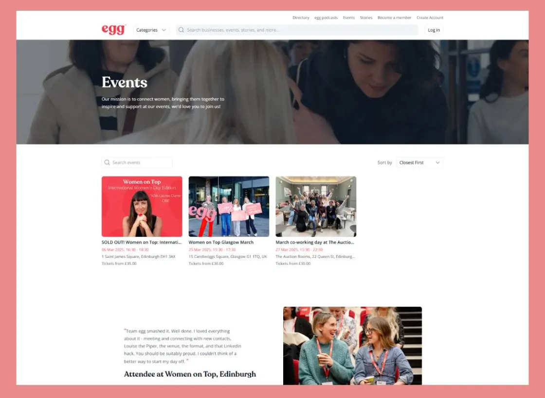Development for We Are Egg Using .NET & Contentful